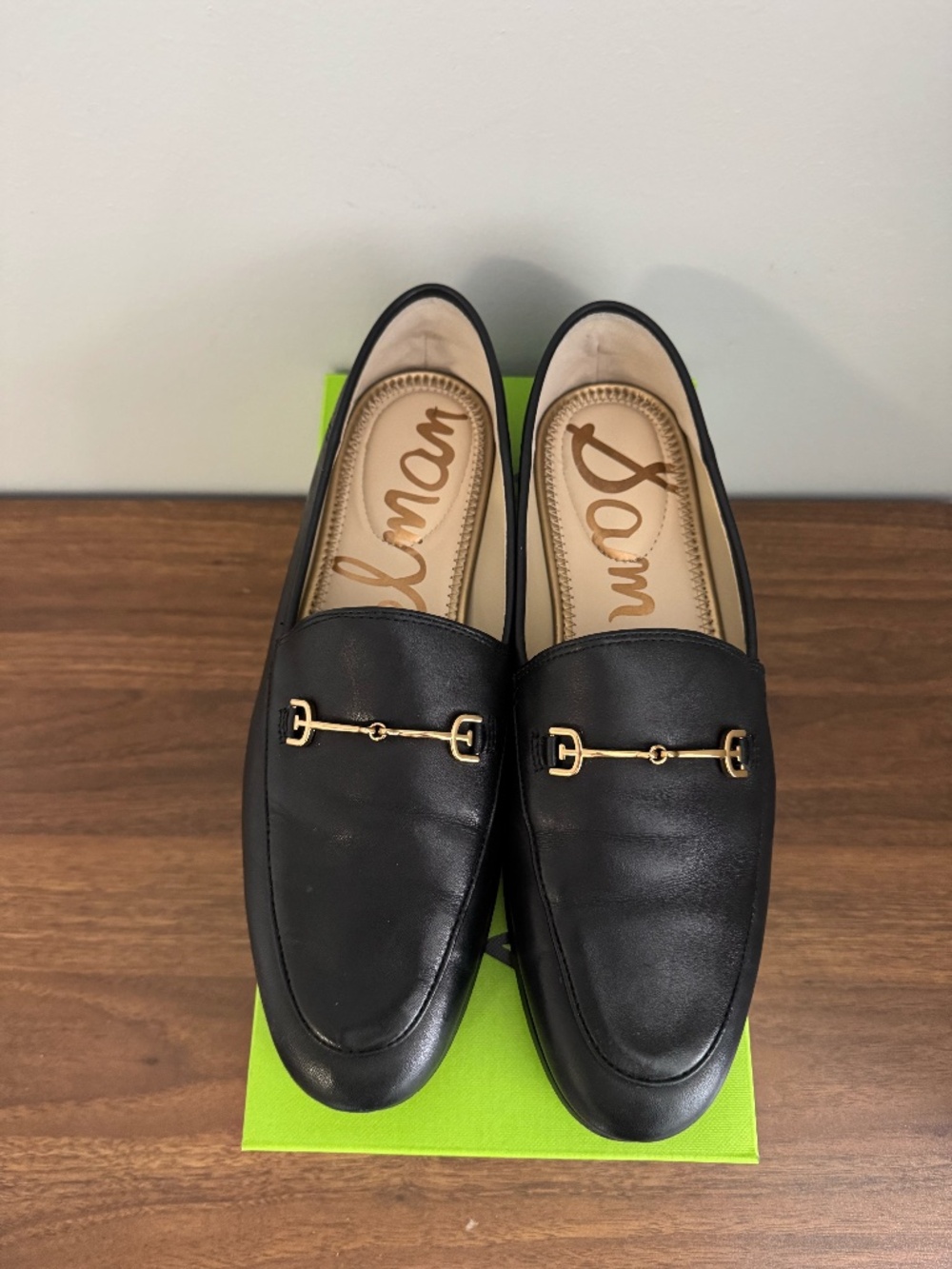 Sam Edelman Loraine Bit Loafer Black Leather Patent Size 9 Wide